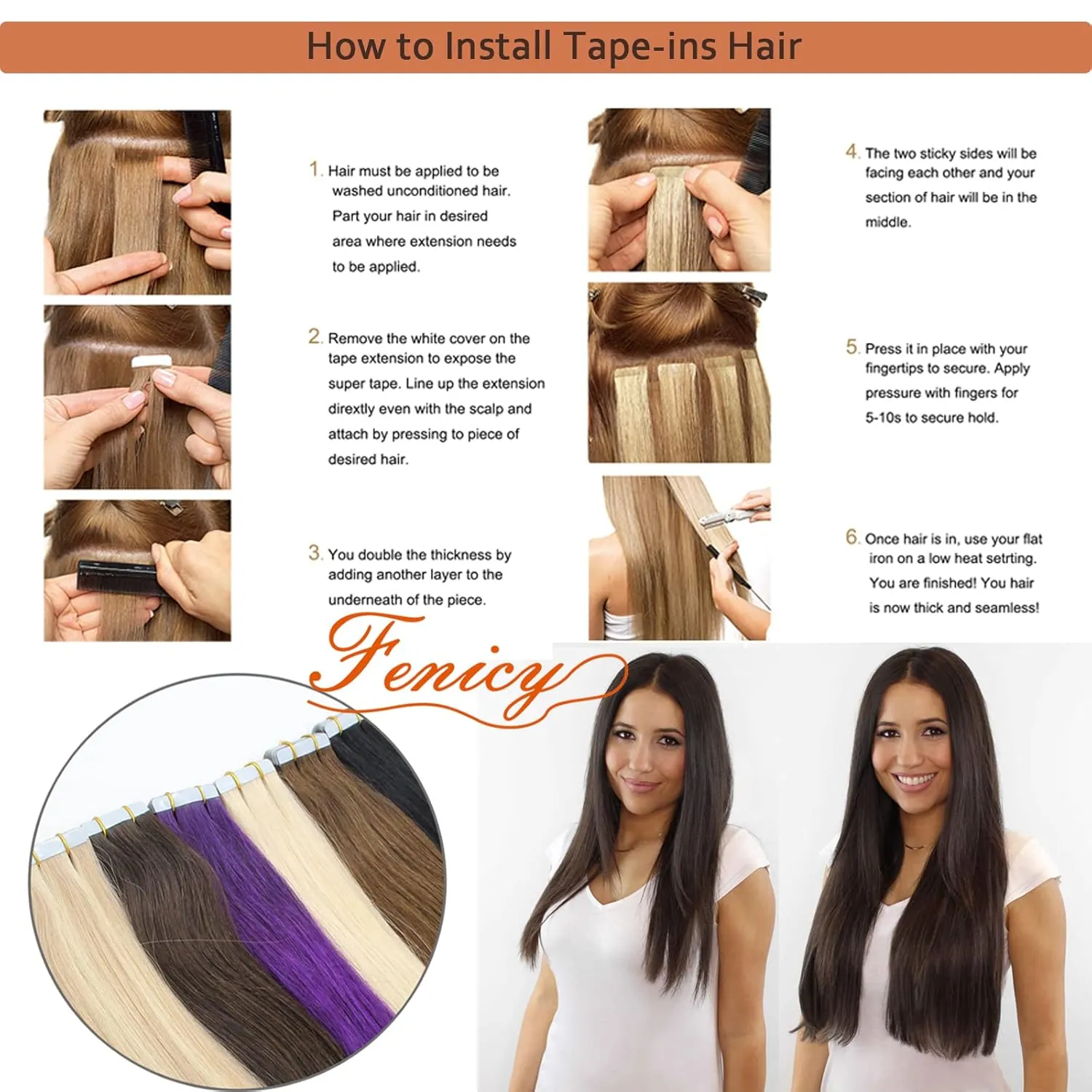 Purple Hair Extensions Tape in Human Hair 24 Inch Skin Wefts Adhesive Tape-on Remy Hair Extensions Lila Invisible Seamless Tape-ins Brazilian Hair Purple For Women 20Pcs 70g