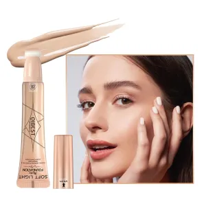 QiBest Air Cushion Waterproof liquid foundation Fully Covers Black Eyes concealer Matte Covers Invisible Pores Long term Natural Moisturizing Pure Essence Zero Cruel Women's Face Makeup Smooth and Light (C)