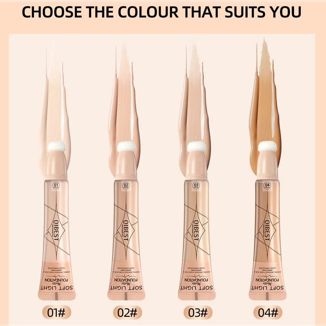 QiBest Air Cushion Waterproof liquid foundation Fully Covers Black Eyes concealer Matte Covers Invisible Pores Long term Natural Moisturizing Pure Essence Zero Cruel Women's Face Makeup Smooth and Light (C)