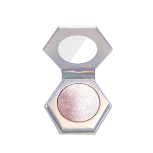 QiBest Highlighting Pressed Powder Diamond Pearl Sparkle Mashed Potatoes Brightening, Contouring, Toning, Fashion Cosmetics Professional Foundation (A)