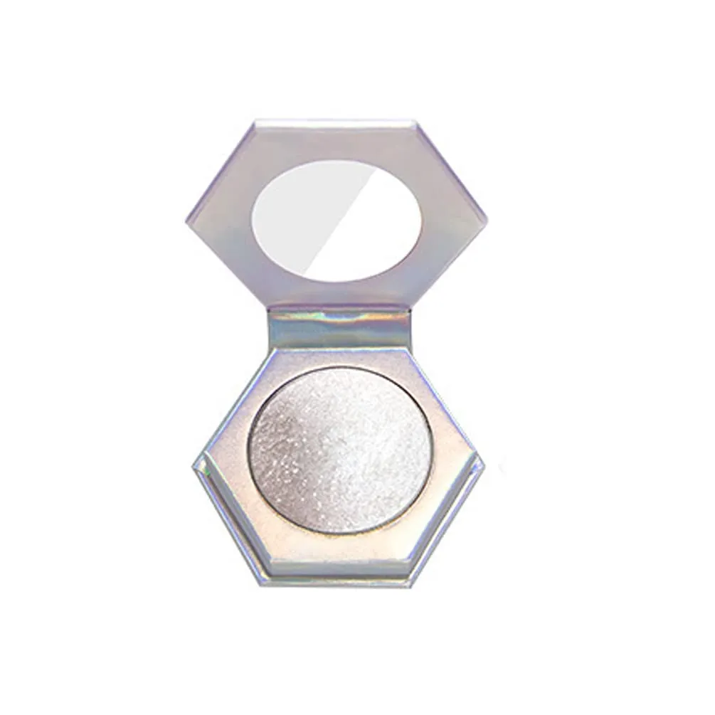 QiBest Highlighting Pressed Powder Diamond Pearl Sparkle Mashed Potatoes Brightening, Contouring, Toning, Fashion Cosmetics Professional Foundation (B)
