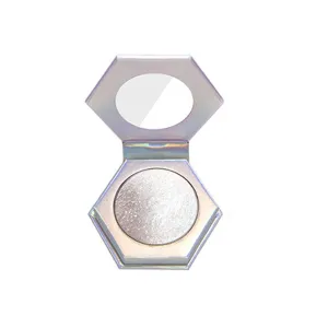 QiBest Highlighting Pressed Powder Diamond Pearl Sparkle Mashed Potatoes Brightening, Contouring, Toning, Fashion Cosmetics Professional Foundation (B)