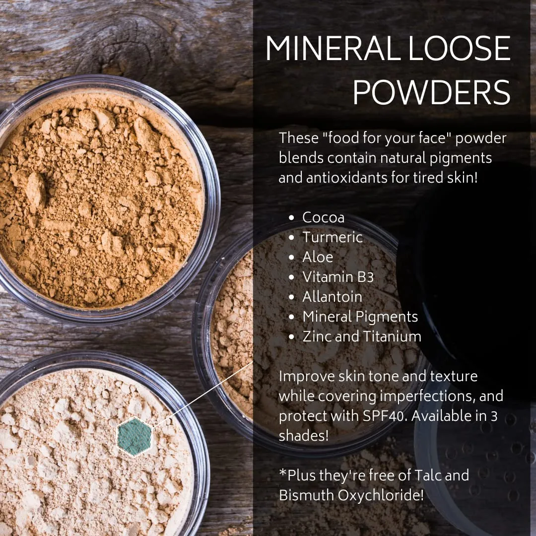 RD ALCHEMY - DEEP - 100% Natural & Organic Mineral Loose Powder - Best lightweight Concealer or Foundation with buildable coverage for a flawless, natural look. | Talc, Bismuth and Oil Free - SPF 40
