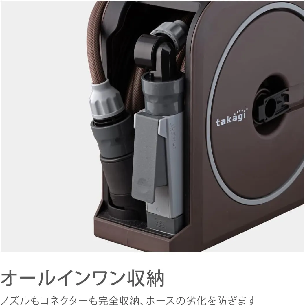 RM1110BR Hose Reel NANO NEXT 32.8 ft (10 m) (BR), Brown, Fashionable