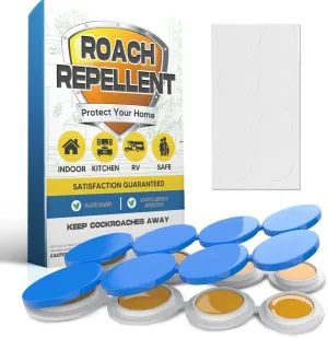 Roach Repellent, Cockroach Repellent Indoor Home, Cockroach Deterrent, Roach Control for House, Keep Roaches Away, Roach Repeller Outdoor, Effective Roaches Repellant for Car-8 Count