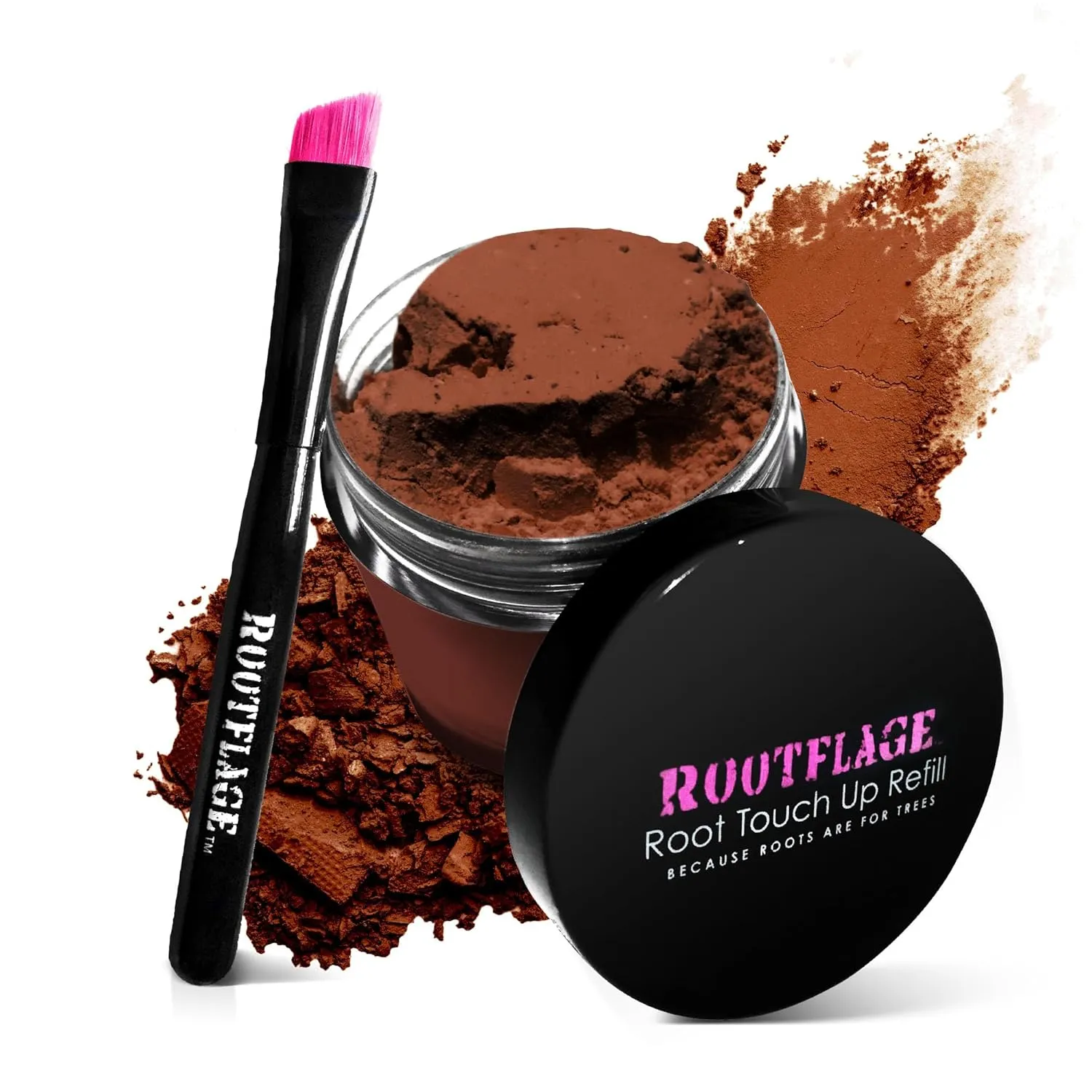 Root Touch Up Hair Color - Temporary Thinning Hair Concealer with Brush, .31 oz (Dark Copper Red)