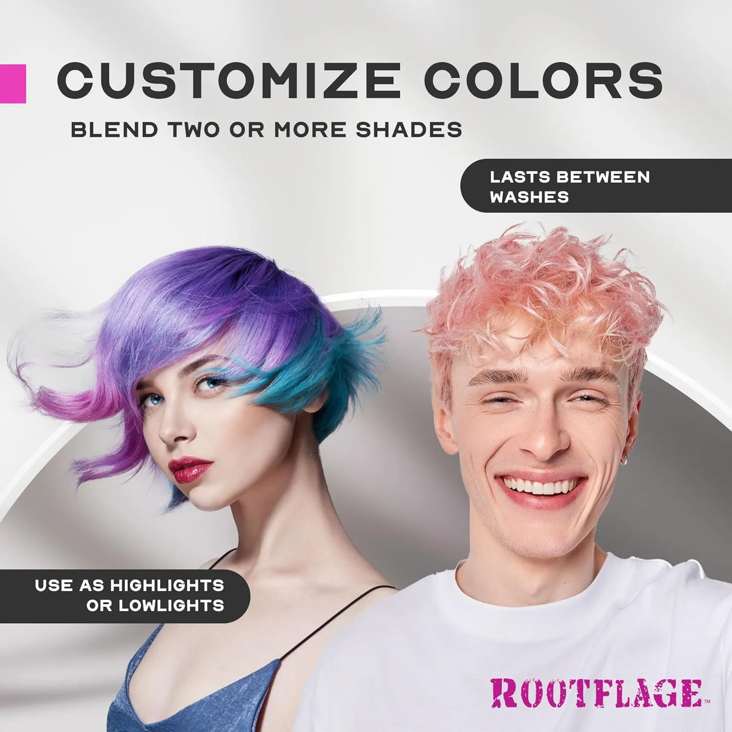 Root Touch Up Hair Color - Temporary Thinning Hair Concealer with Brush, .31 oz (Dark Copper Red)