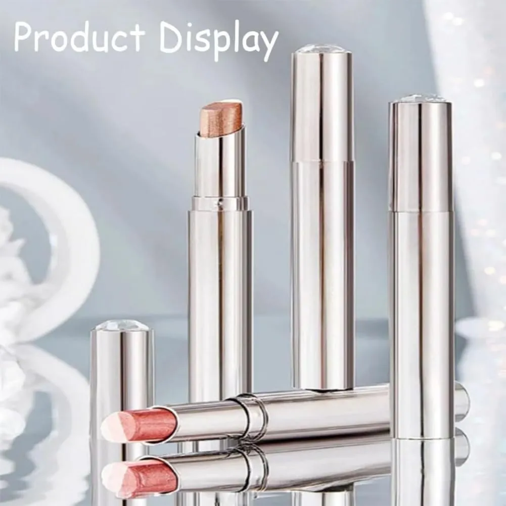 Roseionly Waterproof Gradient Shimmer Eye-Shadow Stick, Three-Color Glitter Gradient Eyeshadow Stick, Waterproof & Long-Lasting Eye Shadow Pencil(Brown)