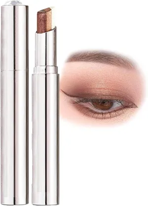 Roseionly Waterproof Gradient Shimmer Eye-Shadow Stick, Three-Color Glitter Gradient Eyeshadow Stick, Waterproof & Long-Lasting Eye Shadow Pencil(Brown)