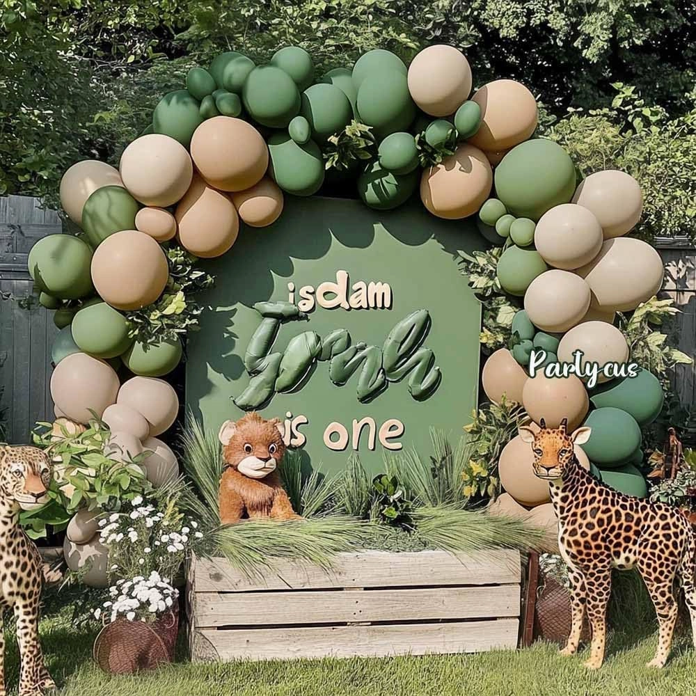 Sage Green Brown Balloon Arch Kit Double Stuffed Olive Dusty Green Tan White Sand Apricot Latex Balloon Garland for Neutral Baby Shower Birthday Safari Dinosaur Summer Party Decoration