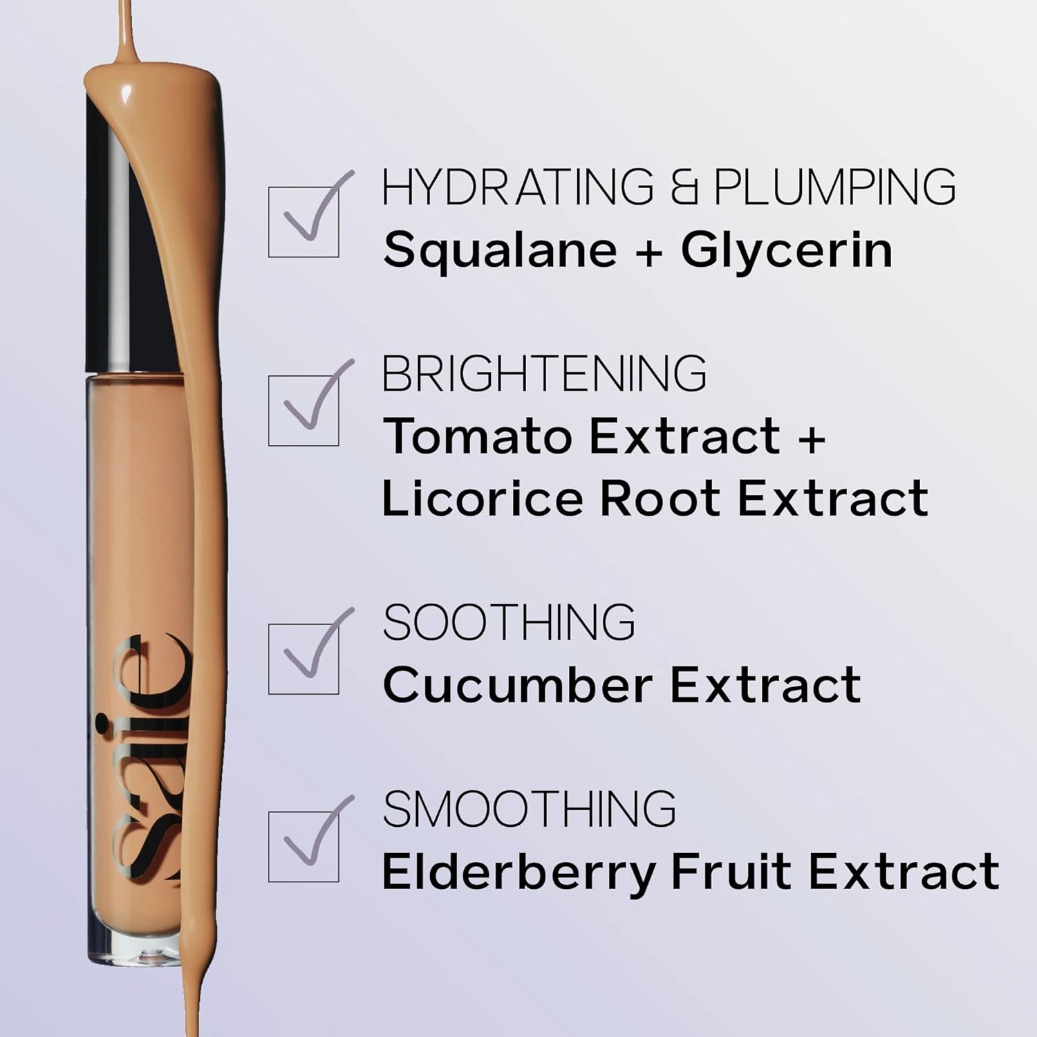 Saie Hydrabeam Under Eye Brightener - Sheer   Hydrating Eye Brightener with Cucumber Extract - Instantly Illuminates Skin for a Radiant Finish - Shade 2 (0.2 oz)