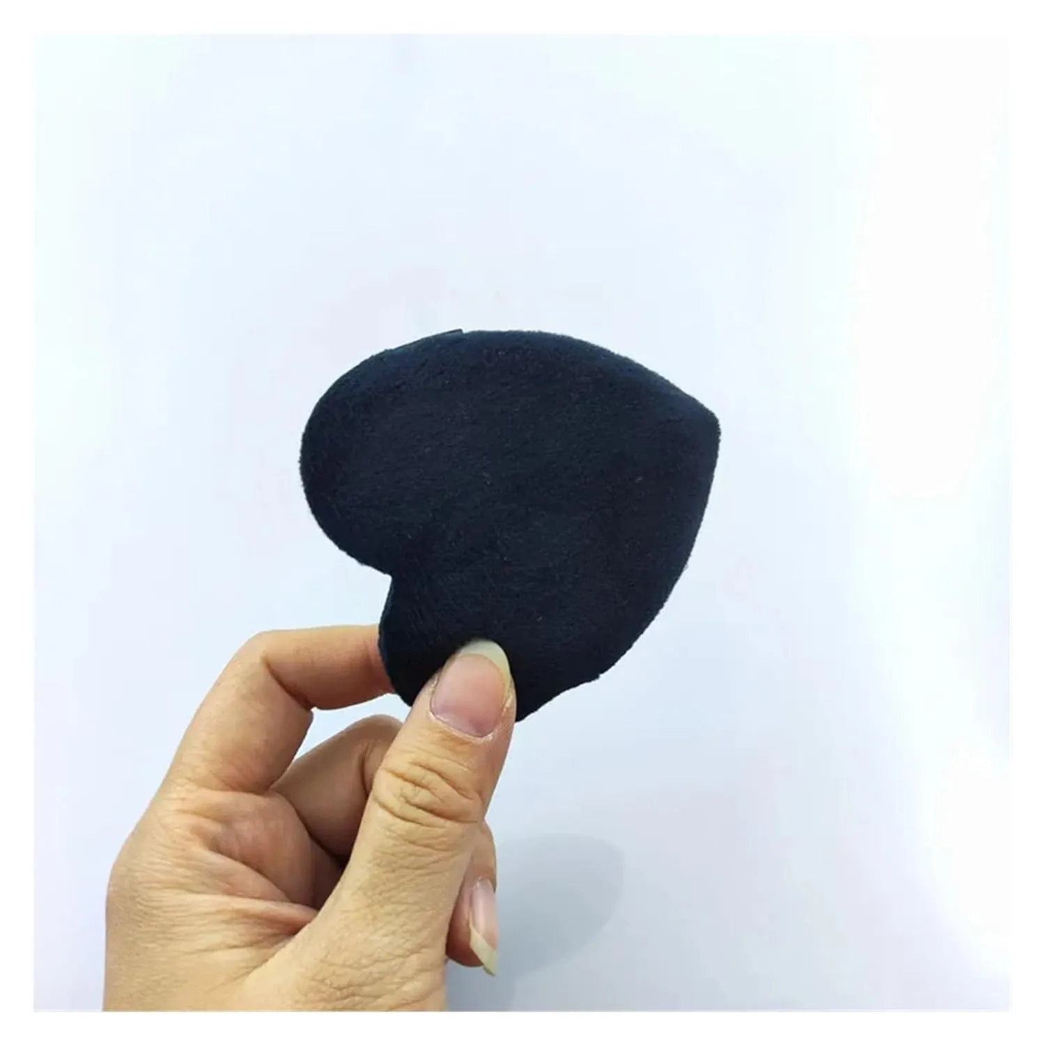 SBTRKT 6pcs Reusable Love Heart Shape Velvet Powder Puff Face Makeup Sponge Cosmetics Soft Cotton Face Washable Sponge Puff (Color : PURPLE)