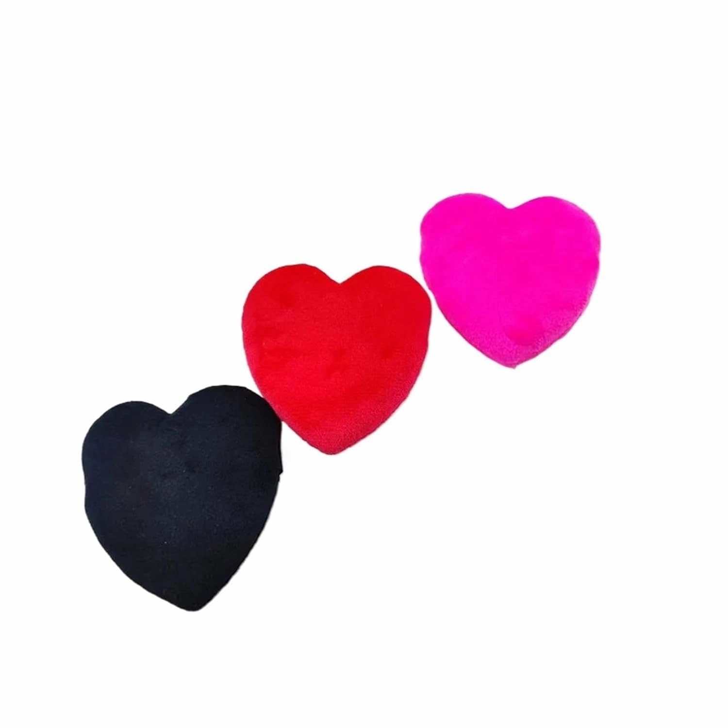 SBTRKT 6pcs Reusable Love Heart Shape Velvet Powder Puff Face Makeup Sponge Cosmetics Soft Cotton Face Washable Sponge Puff (Color : Black)