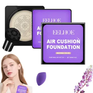 Serentia Cream Flawless Radiant Skin Instantly, Eelhoe Air Cushion Cc Cream Foundation Mushroom Head, Oberse Bb Korean, Waterproof Moisturizing Matte Concealer Warm Honey Buff Beige (2PCS IvoryNet)