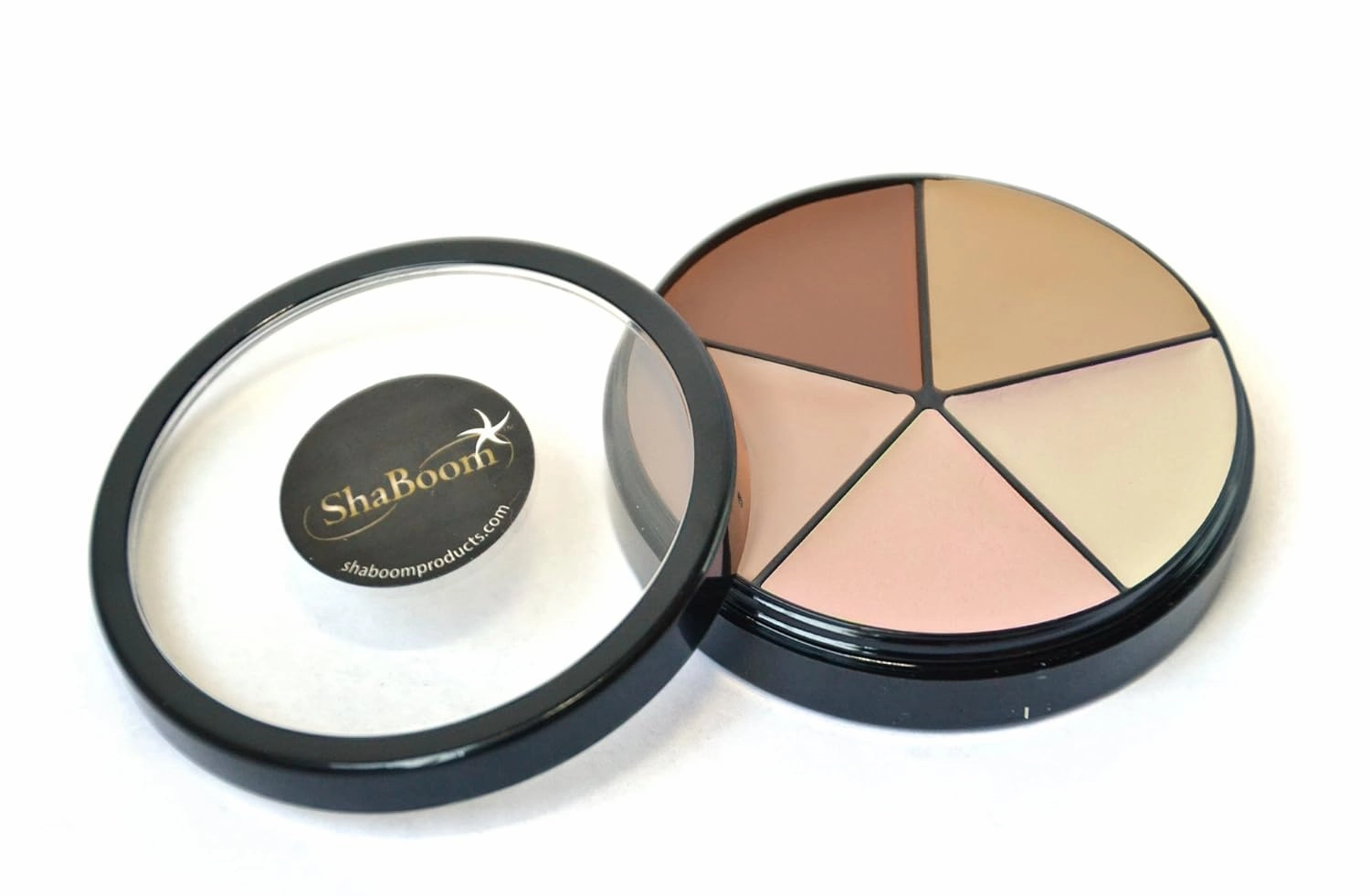 ShaBoom Beauty All-Around Pro Cover Wheel Concealer, 5-in-1 Full Coverage Color Correcting and Contour Cream Palette - Paraben, Talc, Gluten, and Cruelty Free (Neutral Tones)
