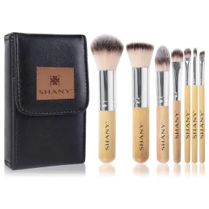 SHANY Makeup Brushes - I love Bamboo - 7pc Petite Pro Bamboo Make up brush set with cosmetics brush Carrying Case