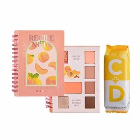 Shimmer Idoll Eyeshadow Palette Receipe Note 7Color Eye Makeup Cute Glitter Sparkle Korean Eye Makeup Korean Cosmetics (02 Almond apricot cake)