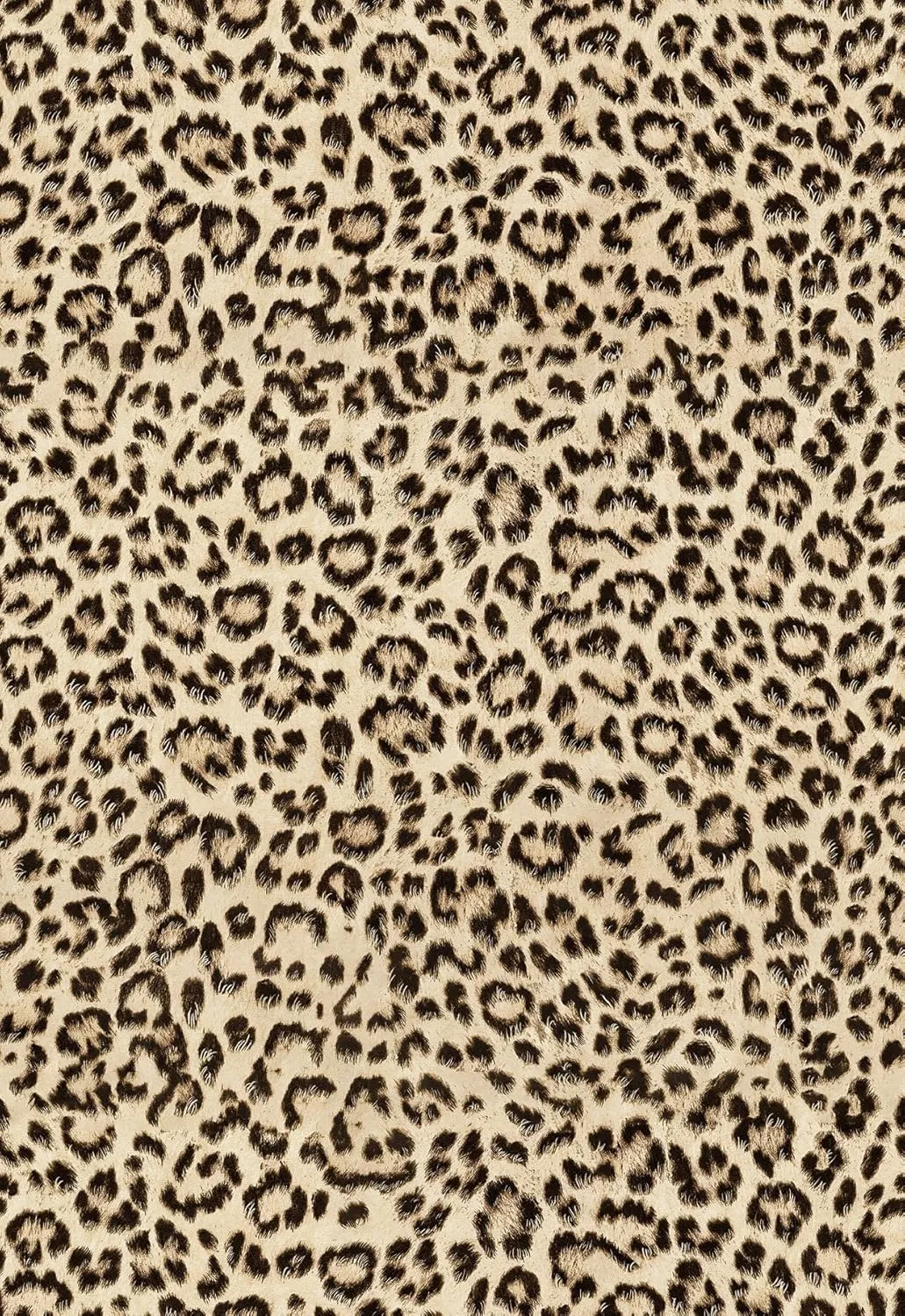 Simon&Siff Leopard Peel and Stick Wallpaper 17.3"x200" Black/Brown Vintage Animal Removable Wallpaper Renter Friendly Waterproof Modern Contact Paper for Bedroom Bathroom Cabinet