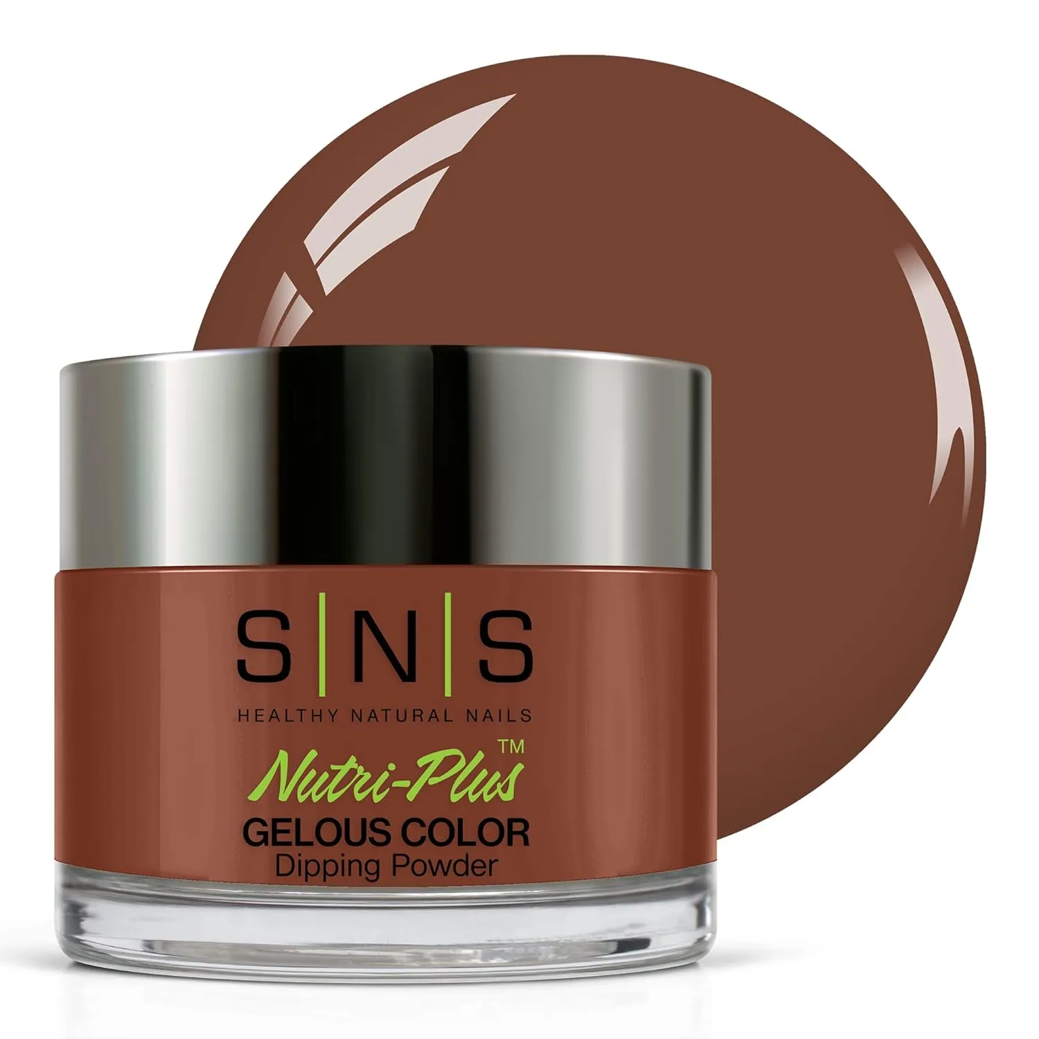 SNS Nail Dip Powder, Gelous Color Dipping Powder - Worth The Wait (Brown), EE23- Long-Lasting Acrylic Nail Color & Polish Lasts 14 Days - Low-Odor & No UV Lamp - 1 Oz