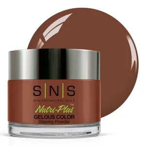 SNS Nail Dip Powder, Gelous Color Dipping Powder - Worth The Wait (Brown), EE23- Long-Lasting Acrylic Nail Color & Polish Lasts 14 Days - Low-Odor & No UV Lamp - 1 Oz