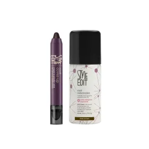 Style Edit Dark Brown Travel Size Concealer and Cover Up Stick Duo to Cover Up Roots and Grays.