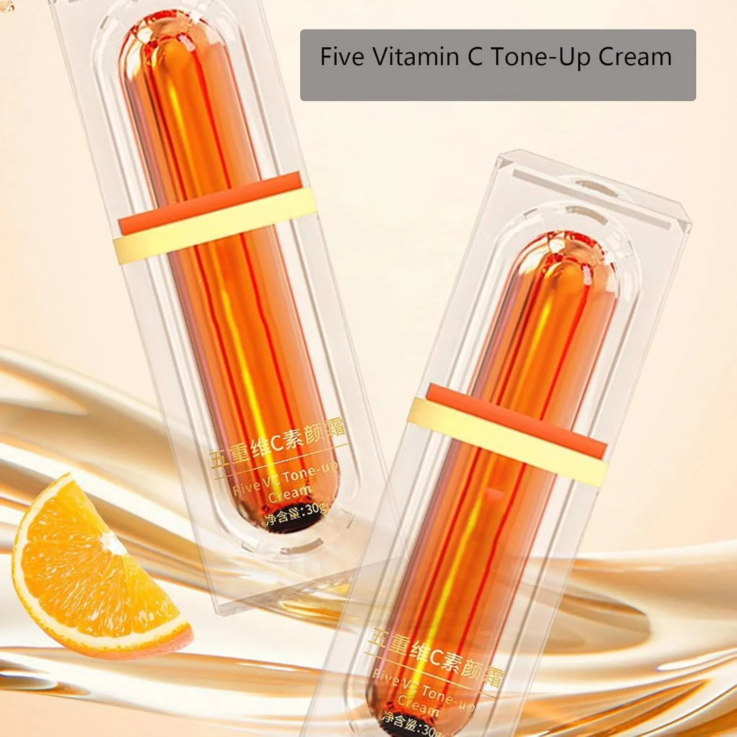Swarous Vitamin C Multi Vc Natural Makeup Cream, Five Vitamin C Tone-Up Cream, Swarous Vitamin C Makeup Tone Up Cream, Moisturizing 𝐁𝐫𝐢𝐠𝐡𝐭𝐞𝐧ing Concealer Smooth Tone Up Cream (3PCS, One size)