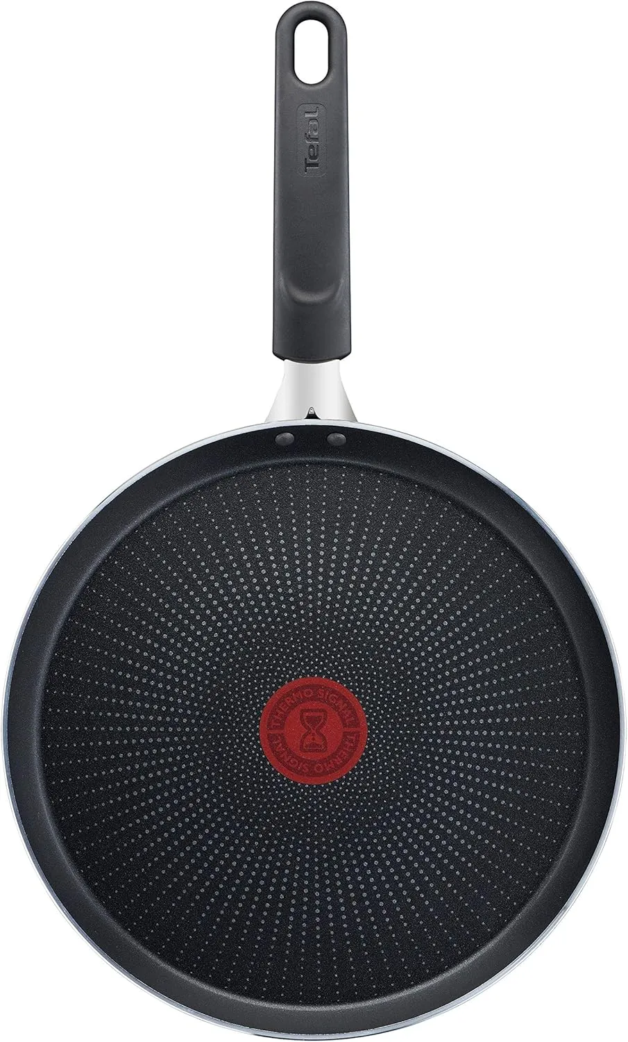 Tefal C38510 XL Force Crepe Pan 25 cm | Non-Stick Coating | Heavy Duty | Thermal Signal | Diffusion Base Pan Base | Extra Wide Shape | Sturdy Handle | Black