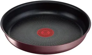 Tefal T-fal L38503 Frying Pan, Removable Handle, 8.7 inches (22 cm), Non-Stick, Notification Mark for Right Temperature IH Gas Fire Compatible with Ingenio Neo IH Maroon Brown Unlimited Frying Pan,