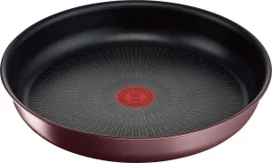 Tefal T-fal L38506 Frying Pan, Removable Handle, 11.0 inches (28 cm), Non-Stick, Notification Mark for Right Temperature IH Gas Fire, Ingenio Neo IH Maroon Brown Unlimited Frying Pan