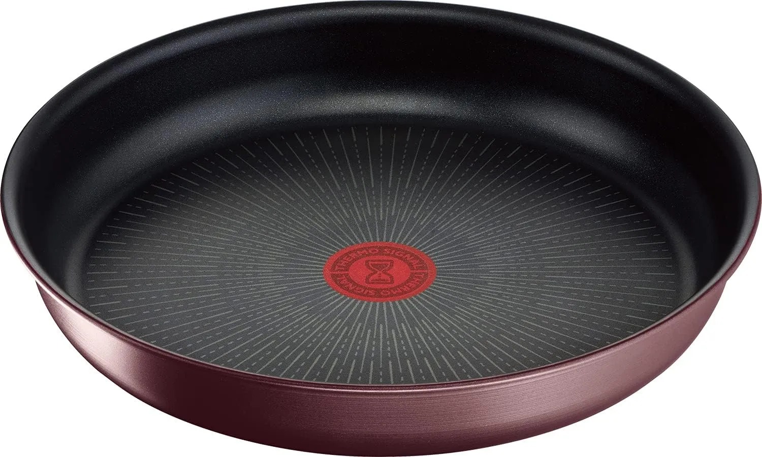 Tefal T-fal L38506 Frying Pan, Removable Handle, 11.0 inches (28 cm), Non-Stick, Notification Mark for Right Temperature IH Gas Fire, Ingenio Neo IH Maroon Brown Unlimited Frying Pan