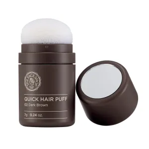 The Face Shop Quick Hair Puff - Dark Brown - Root Touch Up Hair Color, Hairline Powder Conceals Hair Loss, Hair Toppers for Women & Men - Hair Fibers for Thinning Hair, Root Cover Up, Gray Concealer