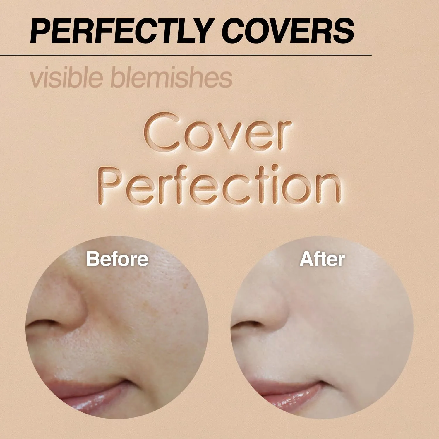 the SAEM Cover Perfection Concealer Cushion With 56 Hours Natural Finish #1 Clear Beige - Full Coverage Moisturizing Concealer With 16 Times More Cover Particles - Pore Minimizing Foundation For All