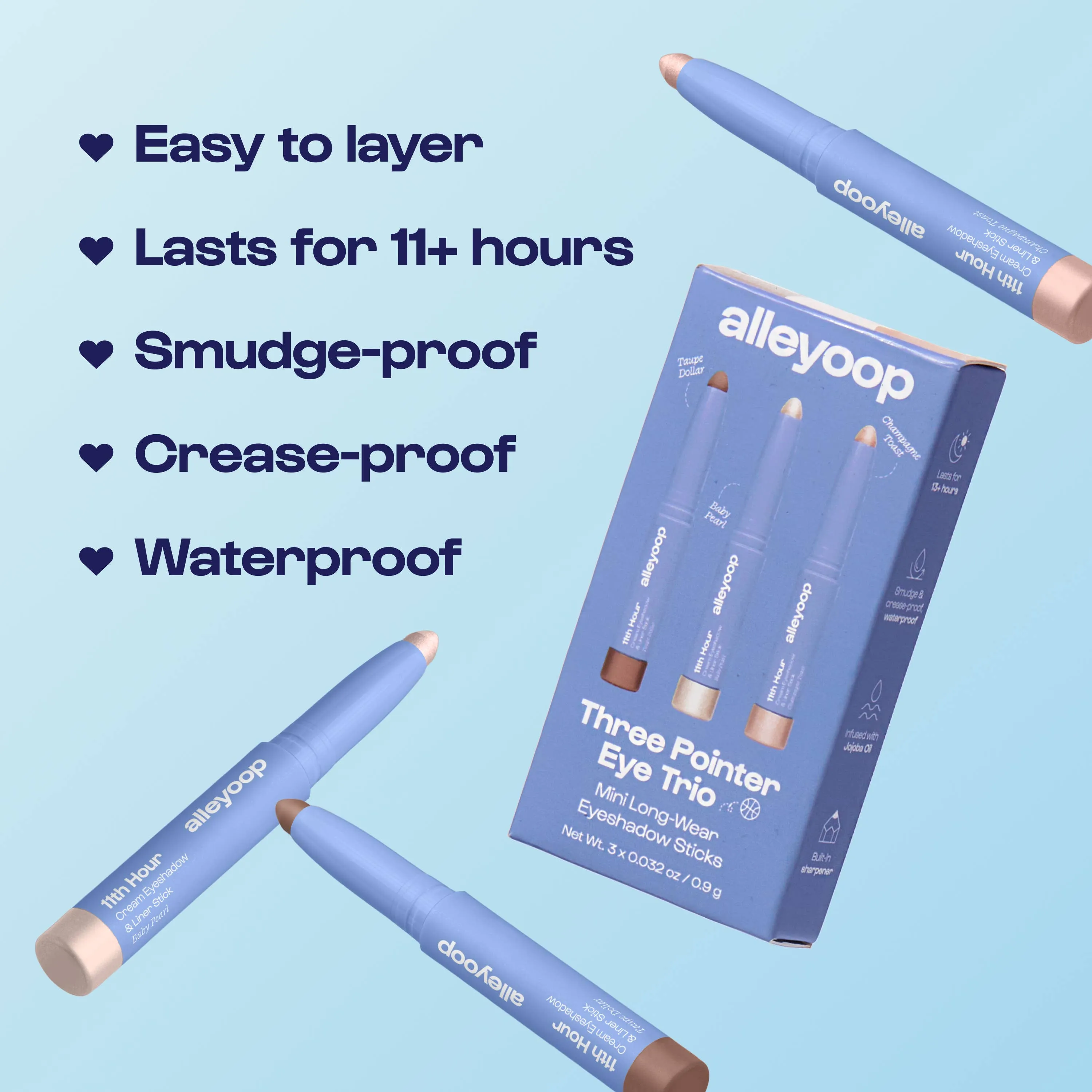 Three Pointer Eye Trio- Mini 11th Hour Eyeshadow set
