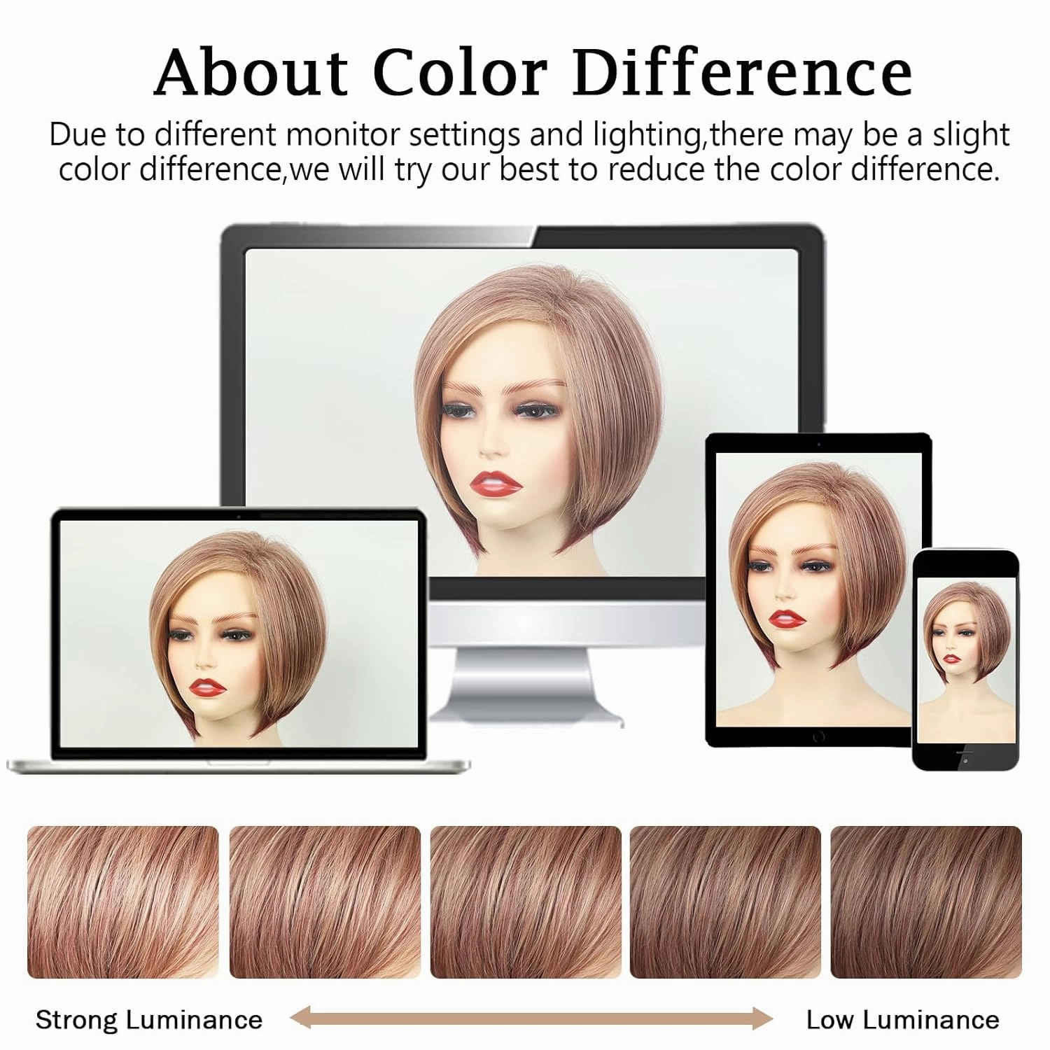 TISHINING Side Part Short Layered Bob Wigs for White Women Chin Length Blonde Mixed Brown Cute Straight Pixie Bob Wig Inverted Bob Wig Synthetic Natural Looking Daily Party Wig (10 inch)