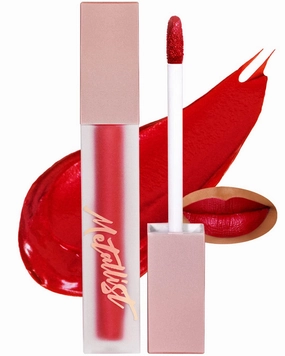 Touch in Sol Metallist Matte Liquid Lipstick - Velvety Vibrant Ultra Matte Lip Lacquer with Luster Pearls - Waterproof Formula Fixing Lip Makeup - Long Lasting Matte Lips, 0.14 fl.oz. (Spicy Red)