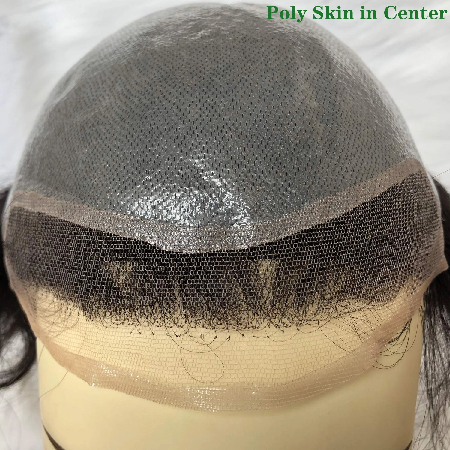 Toupee for Men 100% European Human Hair Swiss Lace Front Natural Hairline Hair Pieces 0.08mm Thin Skin PU V-looped Men's Hair Replacement System 8x10 Inches #4 Medium Brown Color