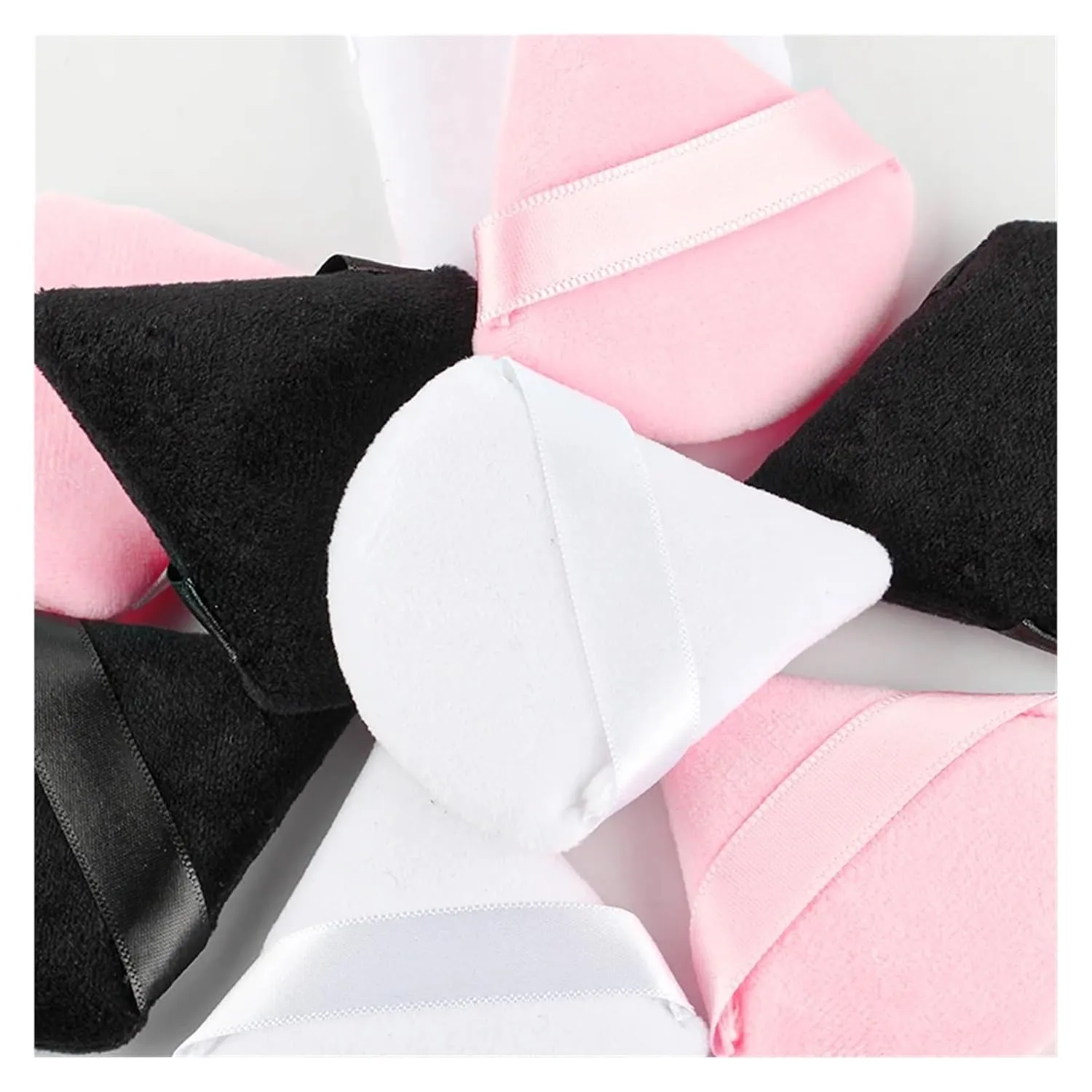 Triangle Powder Puff, Soft Sponge, Velvet Foundation Make-up Puff, Eye Contour, Cosmetic Shadow, Washable, 1 Piec (Color : White-1pcs)