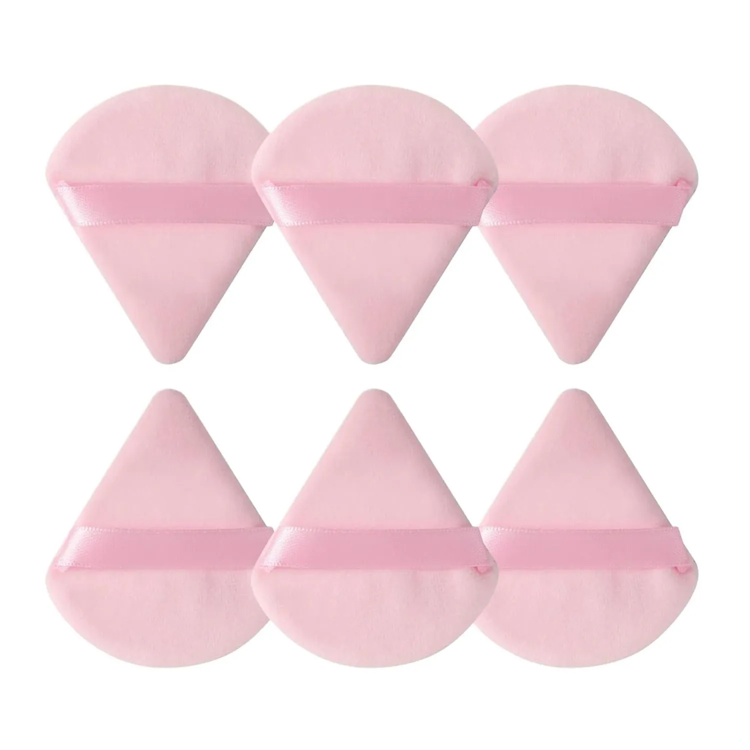 Triangle Powder Puff, Soft Sponge, Velvet Foundation Make-up Puff, Eye Contour, Cosmetic Shadow, Washable, 1 Piec (Color : White-1pcs)