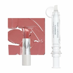 True   Luscious Super Moisture Lipstick Shade: Just Peachy & Flowerdose Lip & Eye Serum.