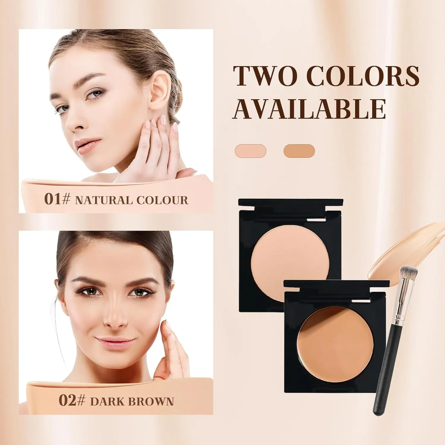 Under Eye Brightener, 2025 New Under Eye Brightener Conceal & Brighten Dark Circles, Under Eye Brightener Concealer, Moisturizing Foundation Eye Concealer for Dark Circles (Ivory, Large)