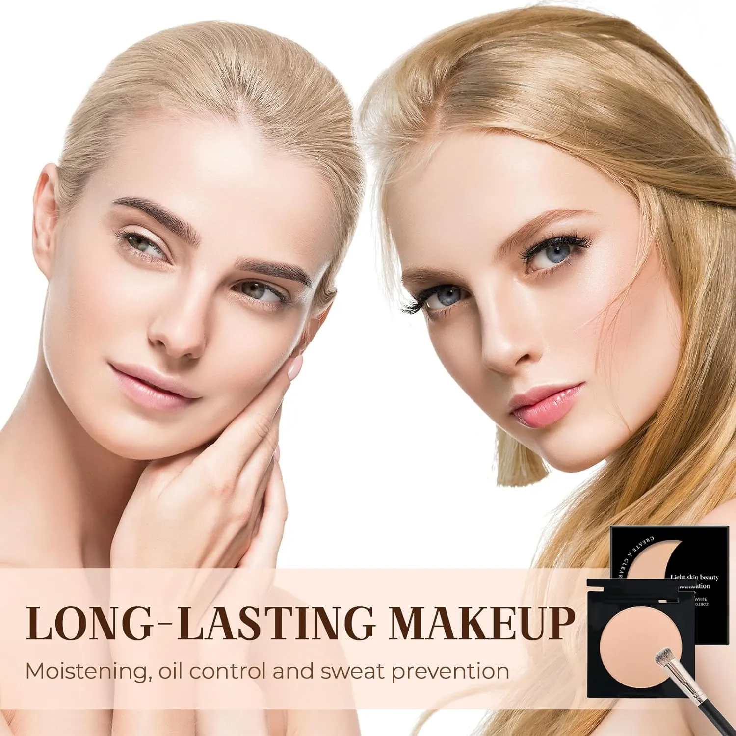 Under Eye Brightener, 2025 New Under Eye Brightener Conceal & Brighten Dark Circles, Under Eye Brightener Concealer, Moisturizing Foundation Eye Concealer for Dark Circles (Ivory, Large)