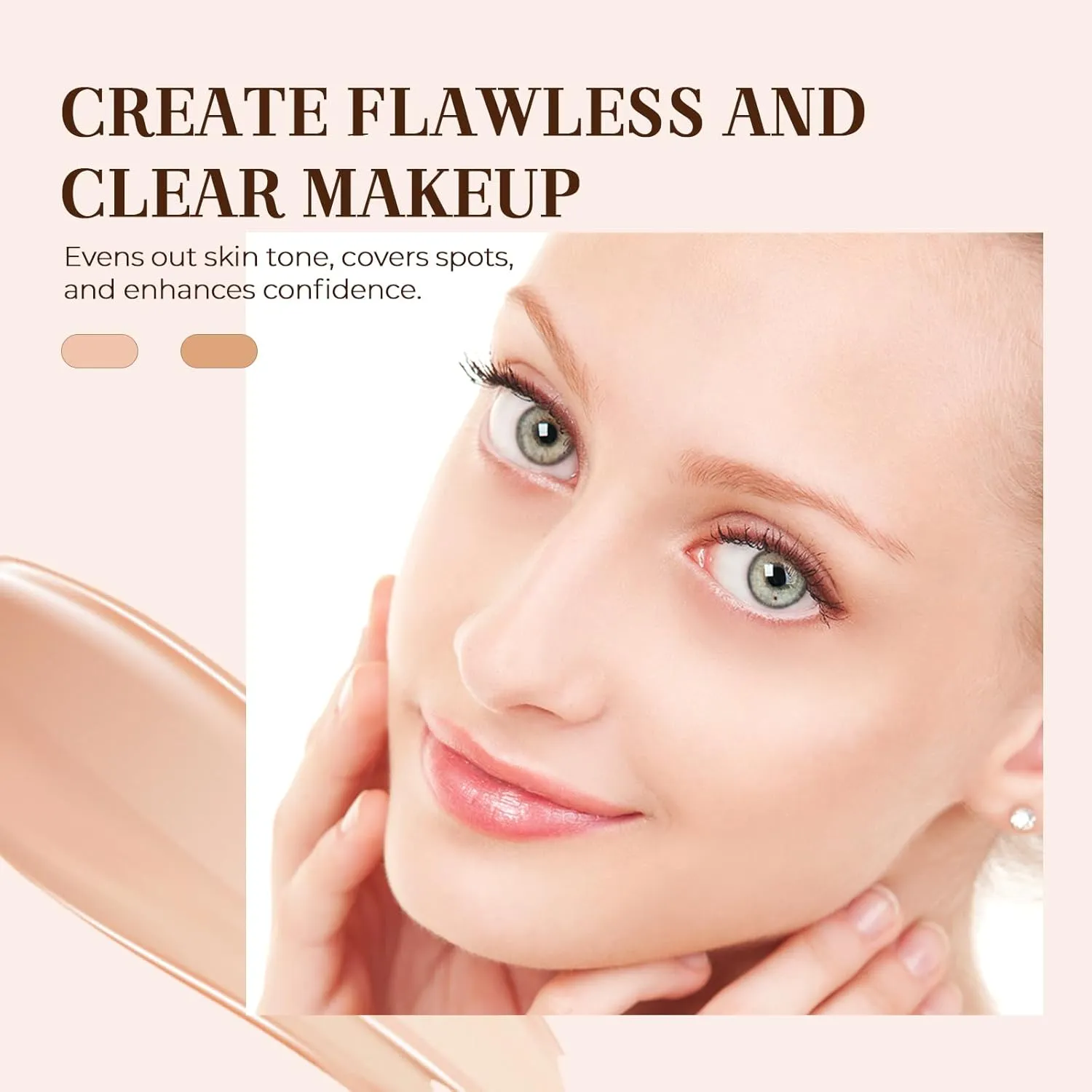 Under Eye Brightener, 2025 New Under Eye Brightener Conceal & Brighten Dark Circles, Under Eye Brightener Concealer, Moisturizing Foundation Eye Concealer for Dark Circles (Ivory, Large)