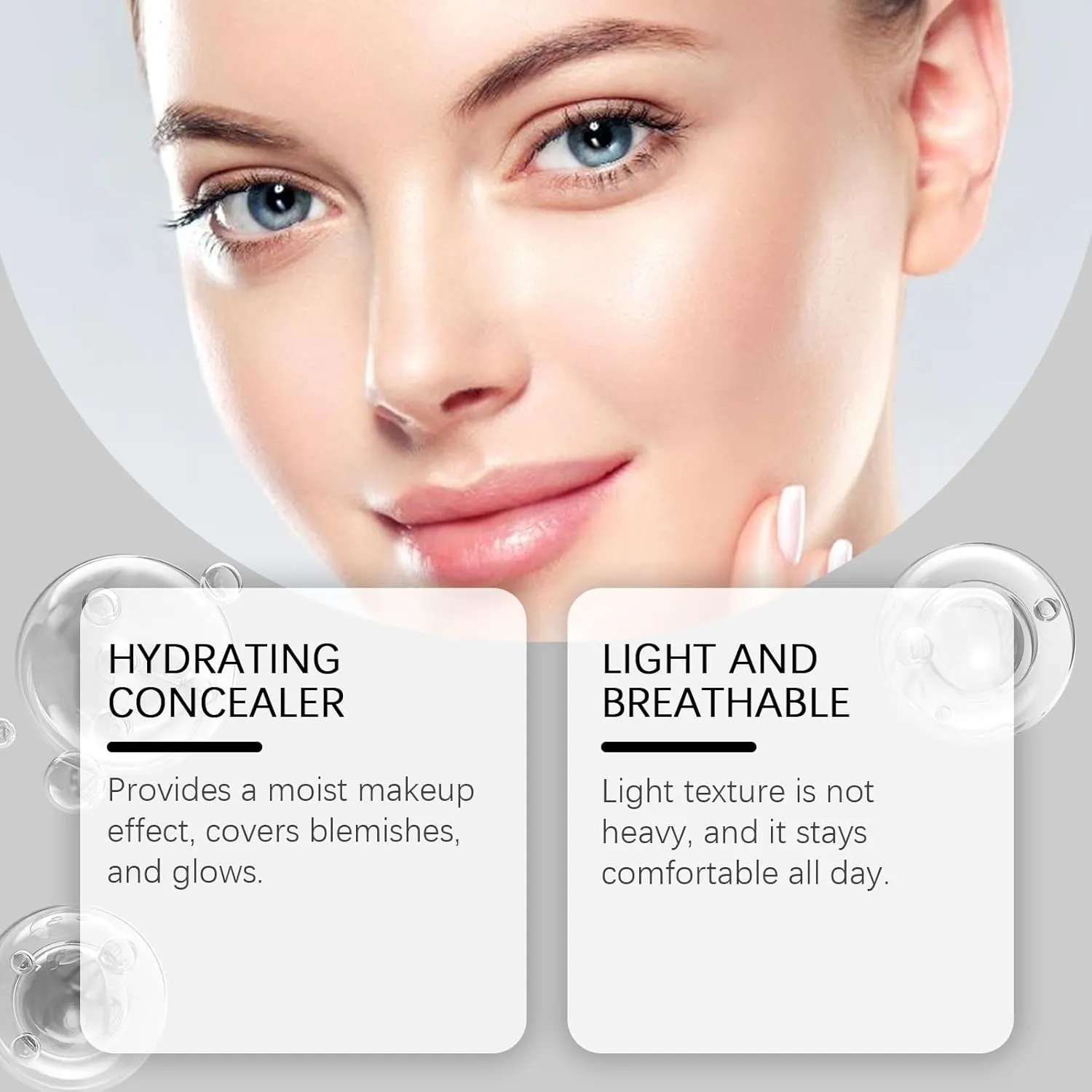 Under Eye Concealer, EELHOE Under Eye Concealer For Dark Circles, Neutraln Under Eye Brightener Instantly Waterproof And Sweatproof (Ivory)