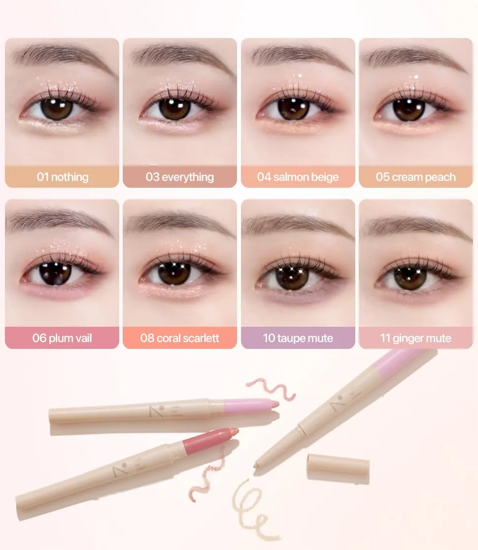 Under Eye Master 10 colors (06 plum veil) | Smooth Long Lasting Dual Tip Highlighter for Your Under Eye | Korean Aegyo Sal Eye Shadow