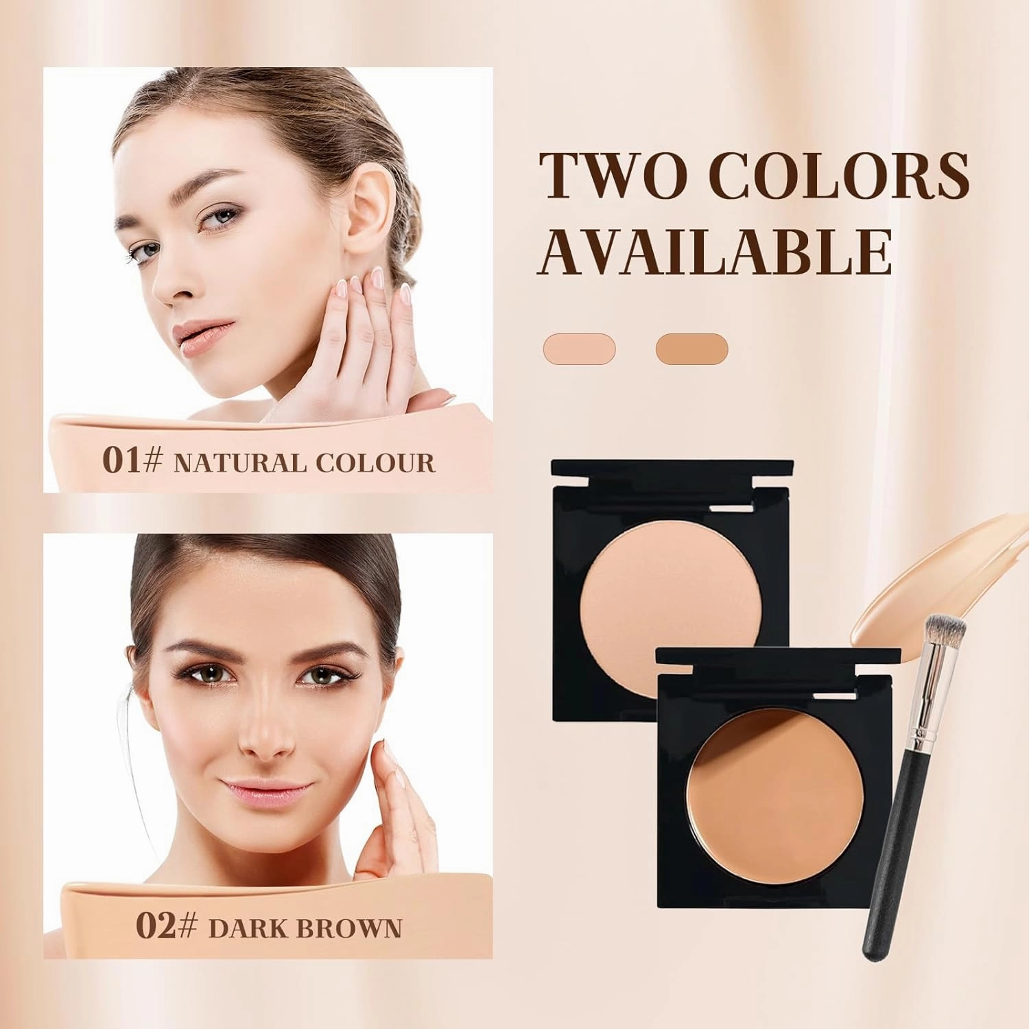 Under Eye Brightener, 2025 New Under Eye Brightener Conceal & Brighten Dark Circles, Under Eye Brightener Concealer, Moisturizing Foundation Eye Concealer for Dark Circles (Natural, Large)