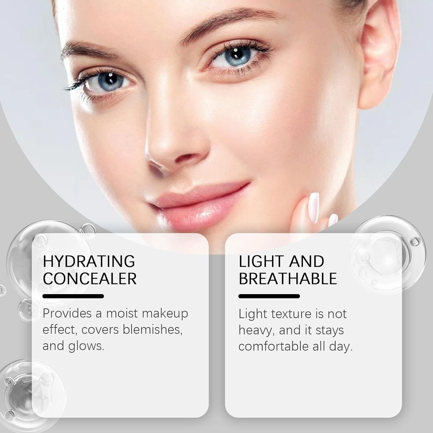 Under Eye Concealer - EELHOE Under Eye Brightener, Instantly Brightener Stick, Waterproof Under Eye CC Concealer, Color Brightener for Dark Circles (Natural)