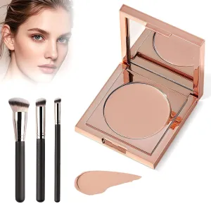 Undereye Corrector Concealer, 2025 New Under Eye Brightening Concealer, Color Corrector for Dark Circles, Waterproof Under Eye Hydrating Concealer for Women (#02 with 3 Brushes, 1 Ounce (Pack of 1))