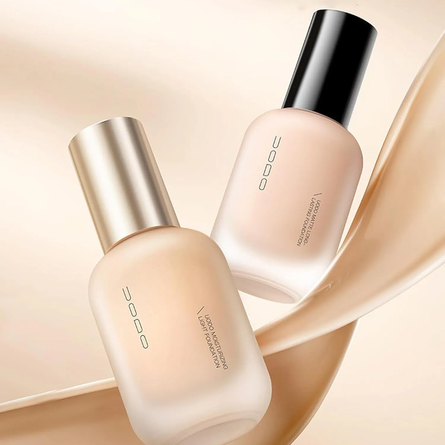 UODO Liquid Foundation - UODO Moisturizing Light Foundation/UODO Matte Long Lasting Foundation, UODO Foundation, Invisible Foundation Makeup Uodo, Uodo Maquillaje (Matte W02 Brighten)