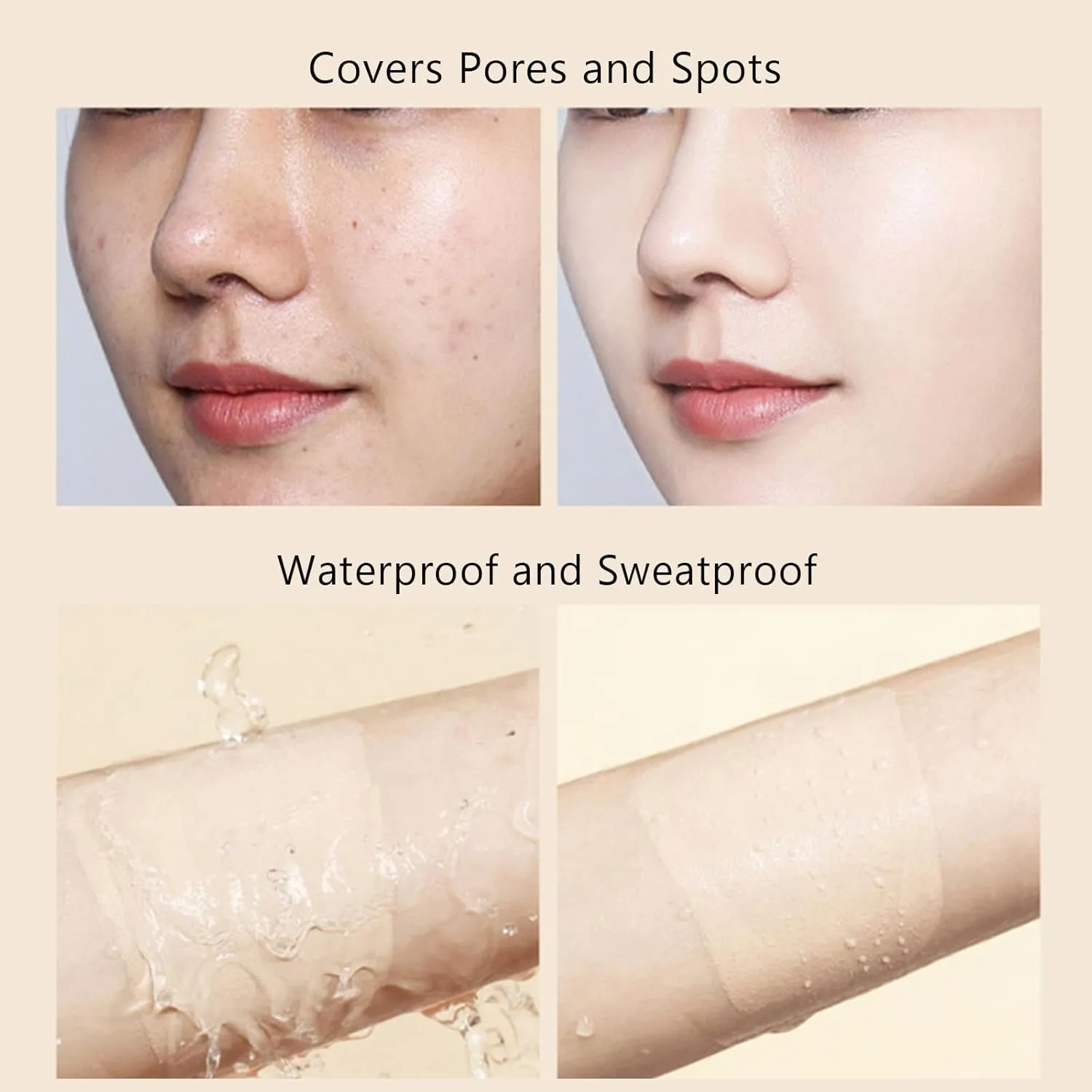 UODO Liquid Foundation - UODO Moisturizing Light Foundation/UODO Matte Long Lasting Foundation, UODO Foundation, Invisible Foundation Makeup Uodo, Uodo Maquillaje (Matte W02 Brighten)