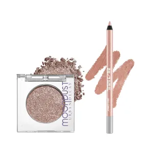 URBAN DECAY Space Cowboy Eyeshadow   Eyeliner Duo Set - Moondust Glittery Eye Shadow (Champagne Gold Silver Sparkle) - 24/7 Waterproof Eyeliner Pencil (Light Peach Shimmer   Silver Glitter)